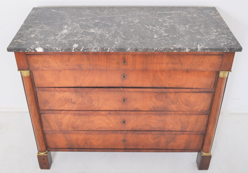 Antique Austrian Biedermeier Walnut Chest of Drawers, Circa 1830