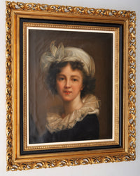 Antique French Oil on Canvas Portrait, Circa 1780