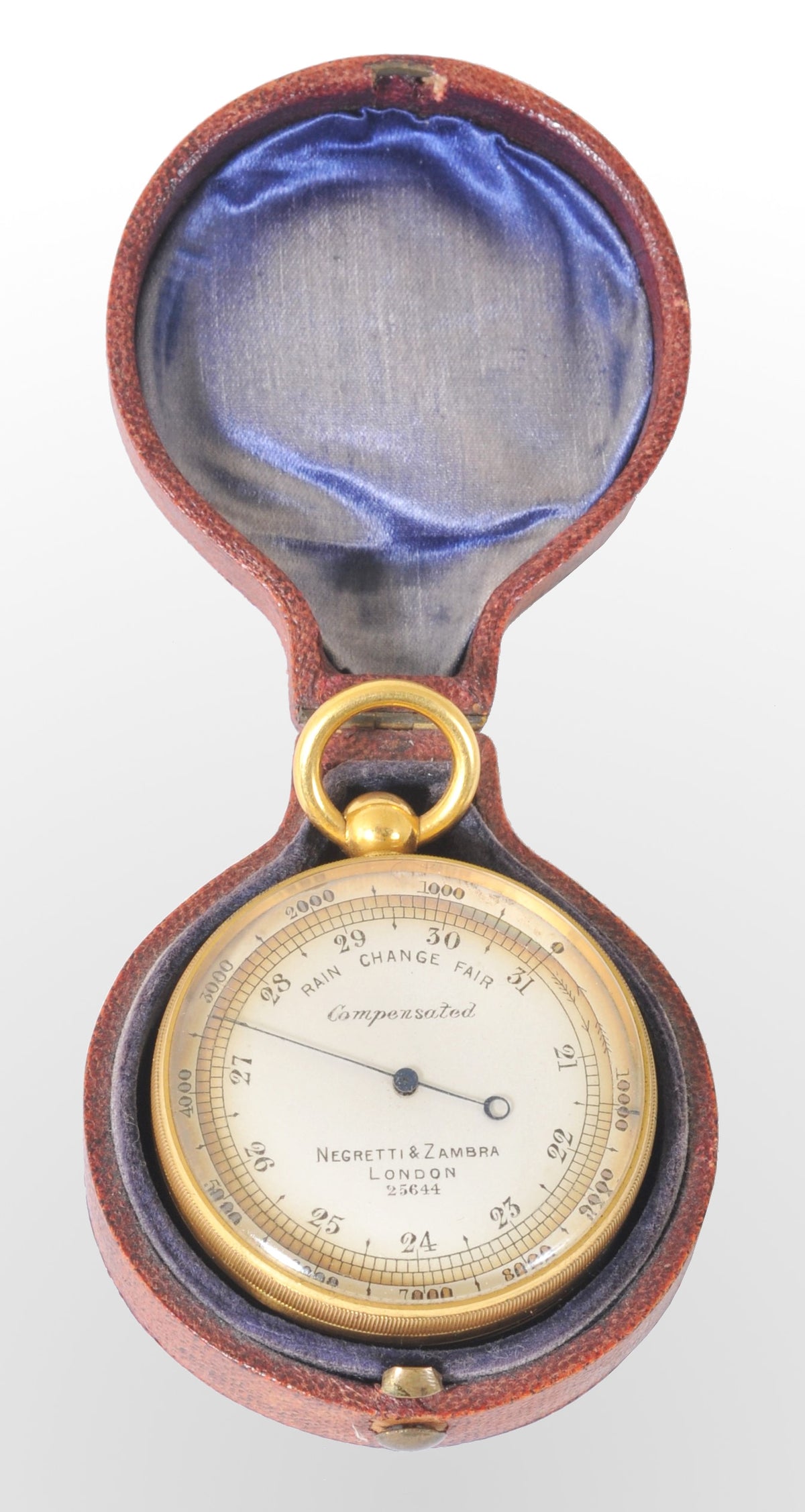 19th Century Pocket Barometer by Negretti & Zambra of London, circa 1880