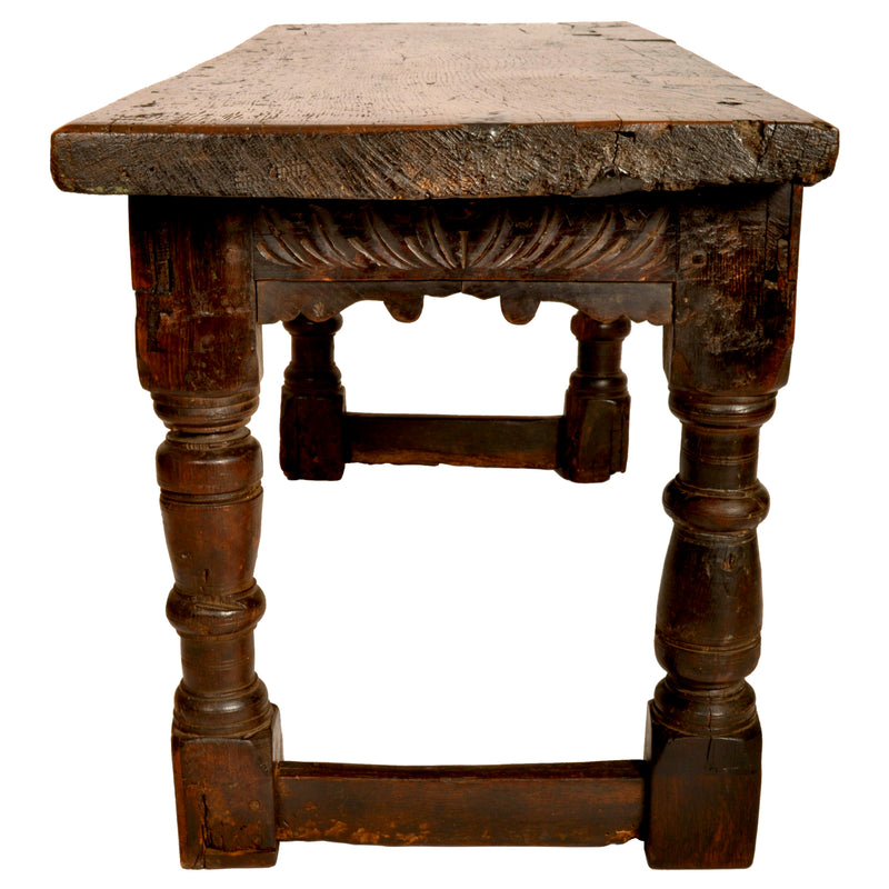 Antique 16th Century Elizabethan Tudor Carved Oak Dining / Refectory Table, circa 1550