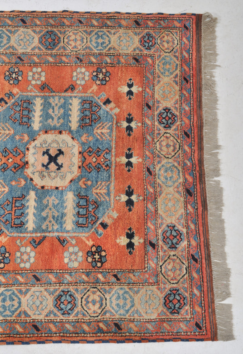 Semi-Antique Vegetable Dyed Turkish Rug