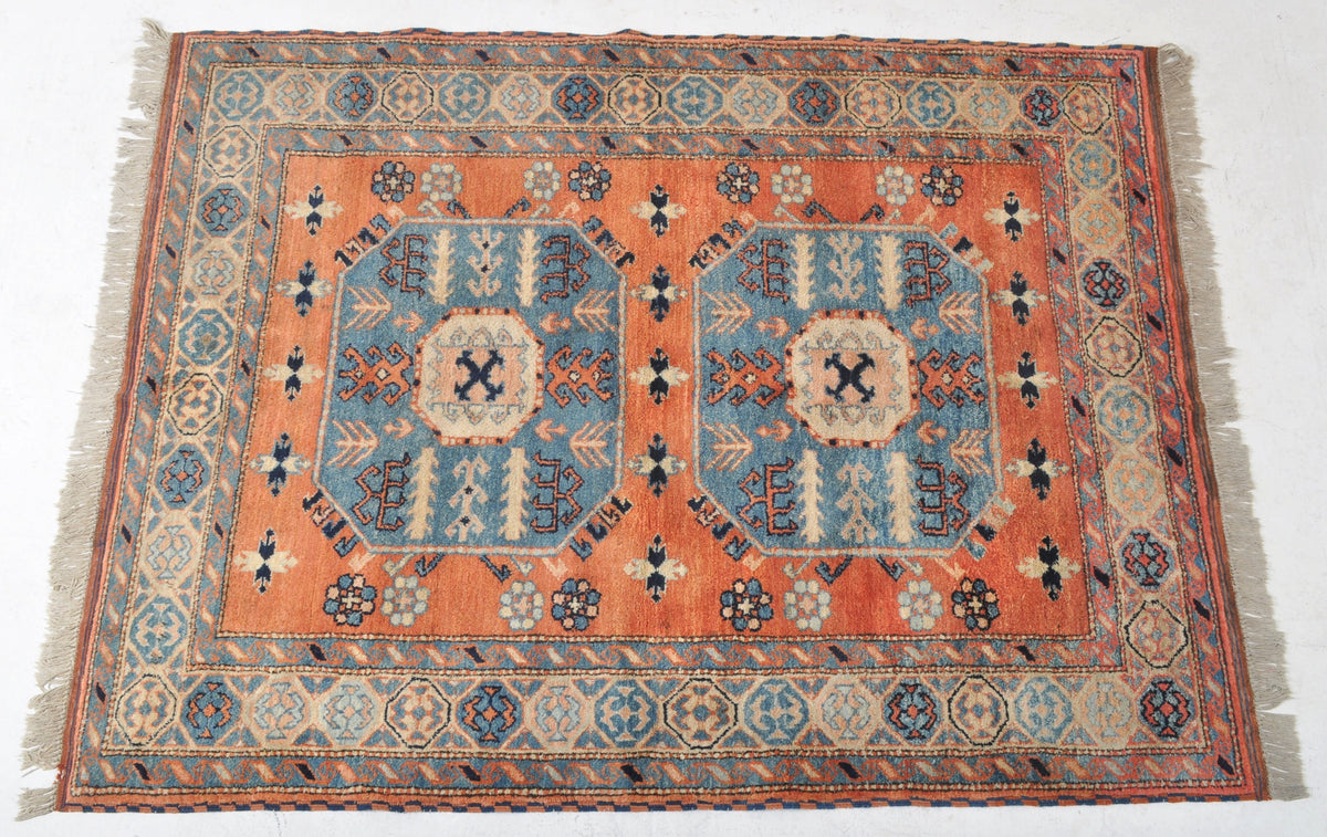 Semi-Antique Vegetable Dyed Turkish Rug