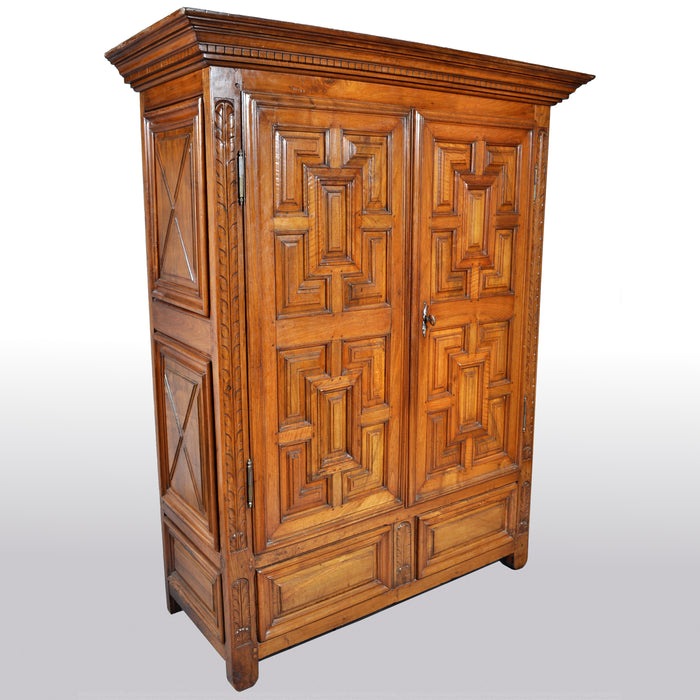 Antique French Provincial Walnut Armoire / Cabinet, circa 1750