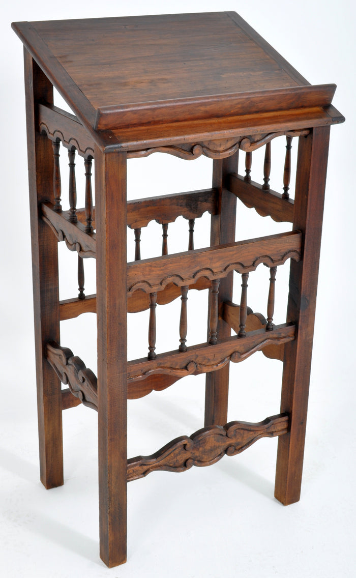 Antique French Provincial Walnut Lectern / Book / Music Stand, Circa 1880