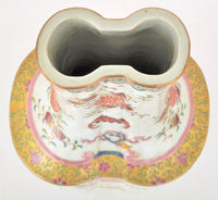 Antique Chinese Qing Dynasty Porcelain Vase of Conjoined Form, Circa 1880