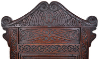 Antique 17th Century Charles II Yorkshire Carved Inlaid Oak Wainscot Chair, circa 1670
