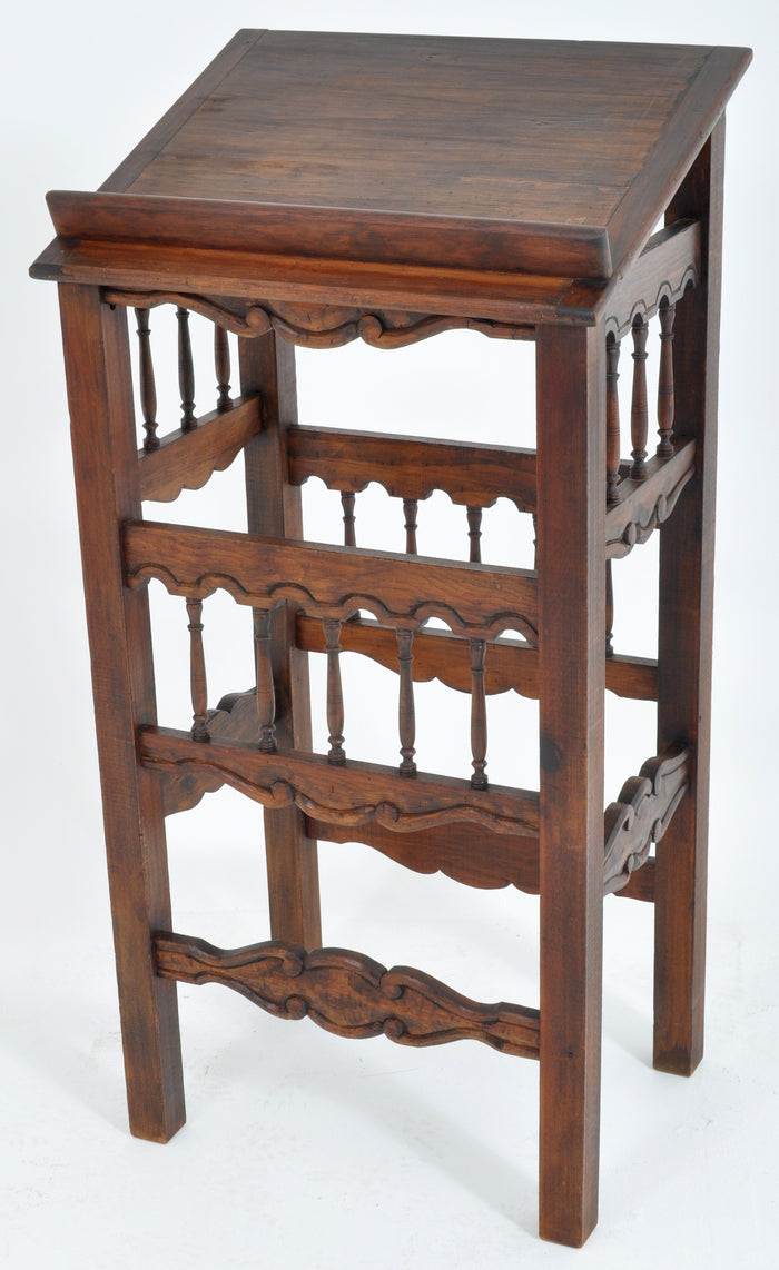 Antique French Provincial Walnut Lectern / Book / Music Stand, Circa 1880