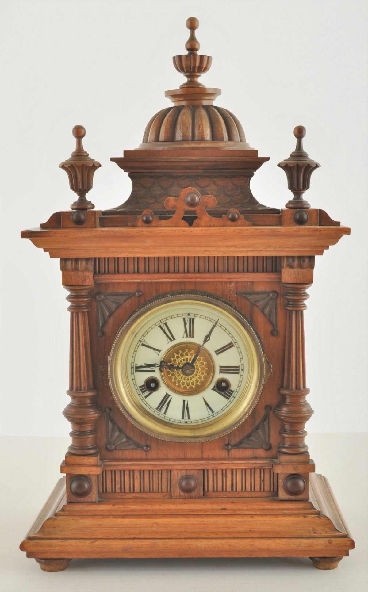 Antique German Wertenberg "Greenwich" 8-Day Time and Strike Mantel Clock Retailed by W. E. Watts of Nottingham, circa 1880