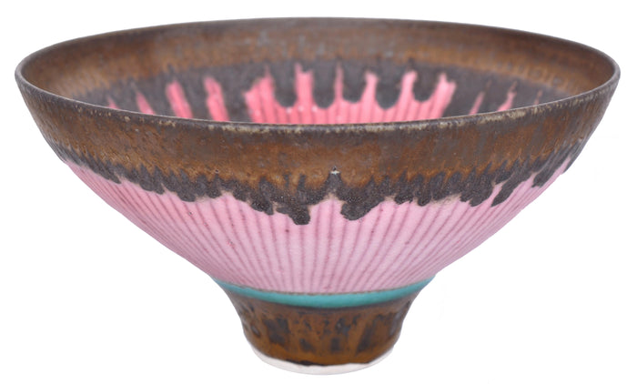 Important Dame Lucie Rie Footed Porcelain Bowl, circa 1978