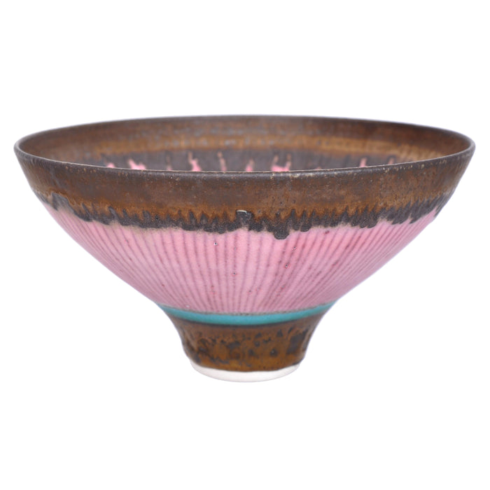 Important Dame Lucie Rie Footed Porcelain Bowl, circa 1978