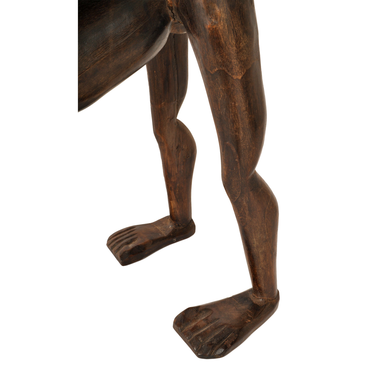 Antique West African Benin Tribal Yoruba Carved Figural Ceremonial Table / Stool, circa 1920