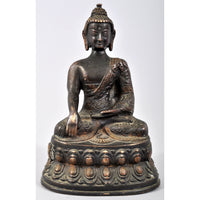 Antique 18th Century Chinese Bronze Shakyamuni Buddha Statue