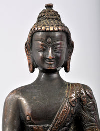 Antique 18th Century Chinese Bronze Shakyamuni Buddha Statue