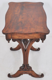Antique Victorian Walnut Sewing Table, Circa 1850