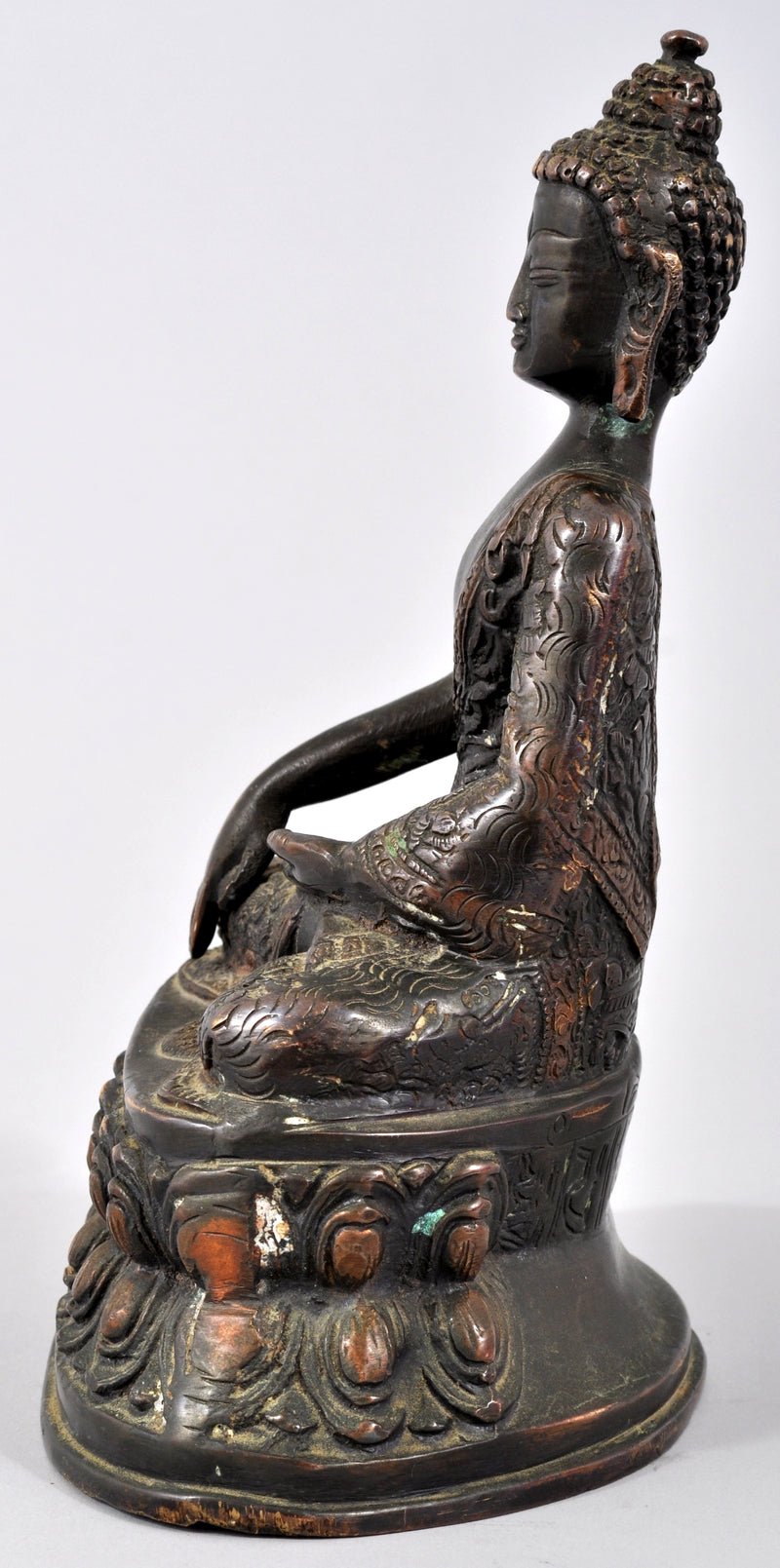 Antique 18th Century Chinese Bronze Shakyamuni Buddha Statue