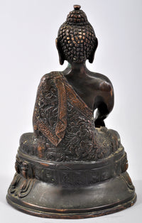 Antique 18th Century Chinese Bronze Shakyamuni Buddha Statue