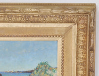 19th Century French Landscape Painting Cote d'Azur by Henri Perrin, circa 1890