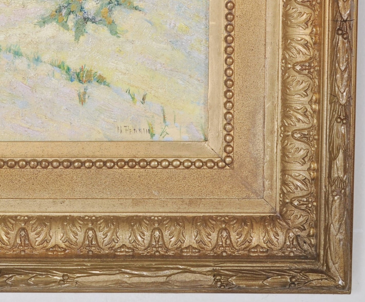 19th Century French Landscape Painting Cote d'Azur by Henri Perrin, circa 1890