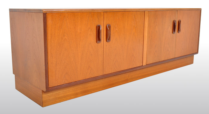 Mid-Century Modern Danish Style Teak "Fresco" Console / Credenza / Media Cabinet by G Plan, 1960s