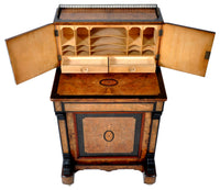 Antique Circassian Walnut Inlaid Aesthetic Movement Bonheur du Jour/Writing Desk, Circa 1880