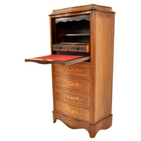 Antique French Louis XVI Inlaid Rosewood Secretaire Abattant Desk Dresser, 1880