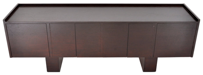 Mid-Century Modern Danish Style Dark Teak Credenza / Console, 1960s