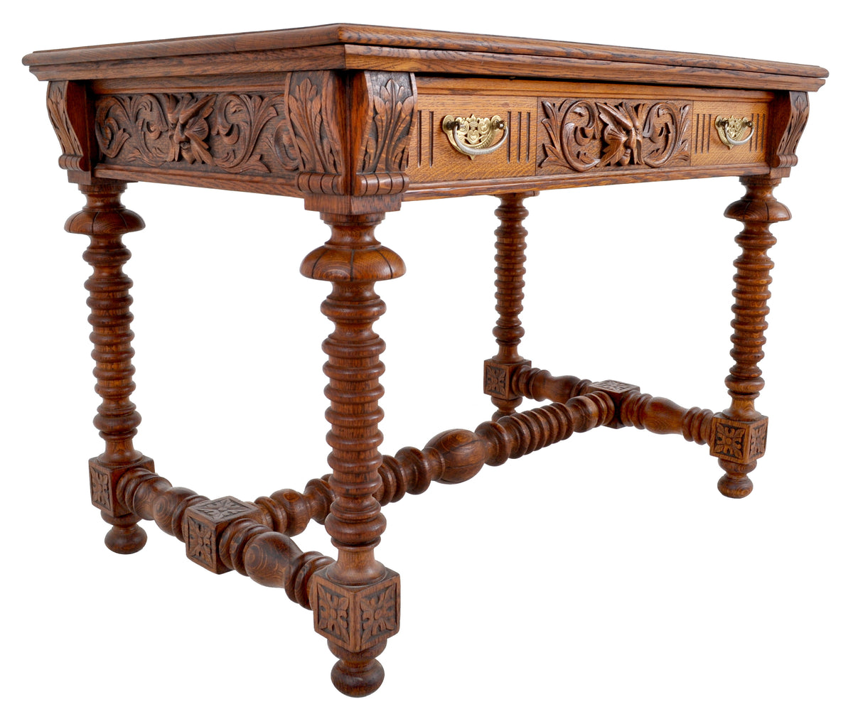Antique American Arts & Crafts Oak Library / Writing Table / Desk, Circa 1890