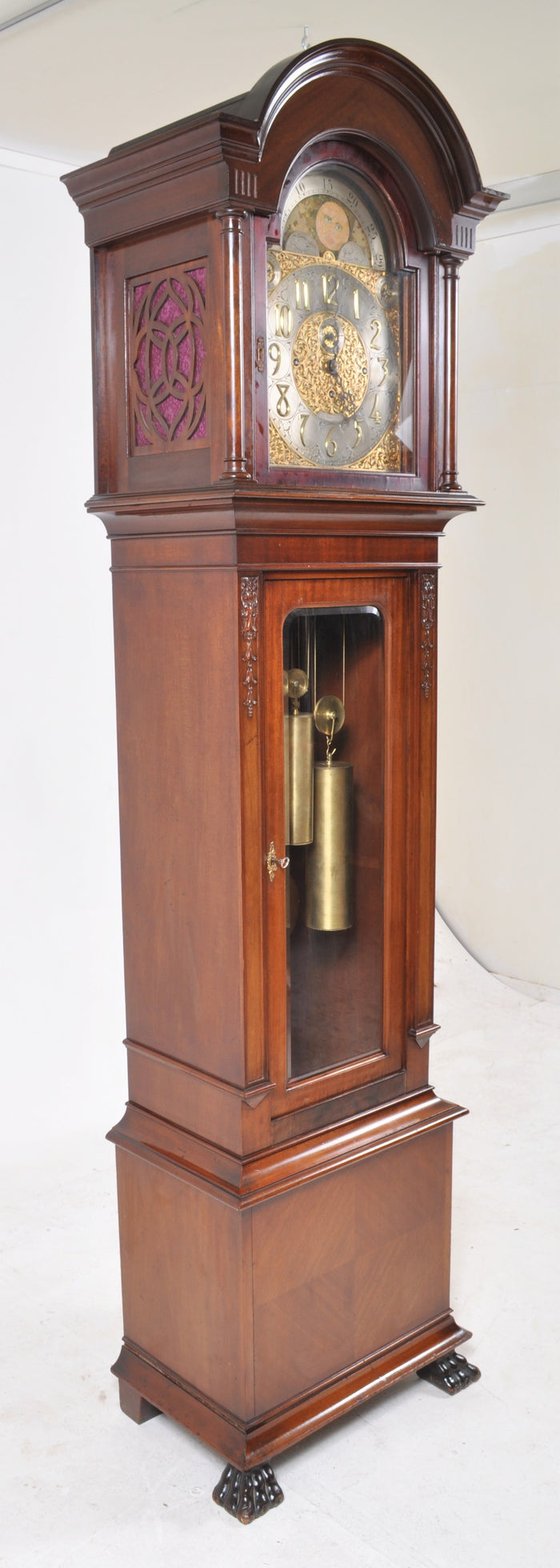 Antique Longcase Grandfather J. J. Elliot 9-Bell Clock for Tiffany & Co., 1913