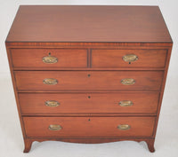 Antique English Mahogany "Caddy Top" Chest of Drawers, Circa 1805