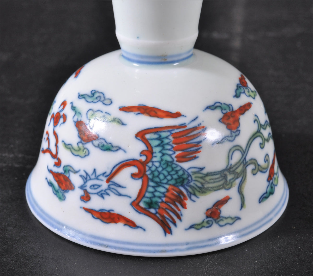 Antique Late 19th Century Chinese Qing Dynasty Stem Cup