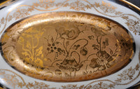 Antique Bavarian Porcelain Gilded Serving Sweetmeat Dish, Circa 1900