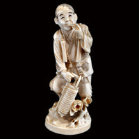 Antique Japanese Meiji Period Carved Ivory Figure, Circa 1880