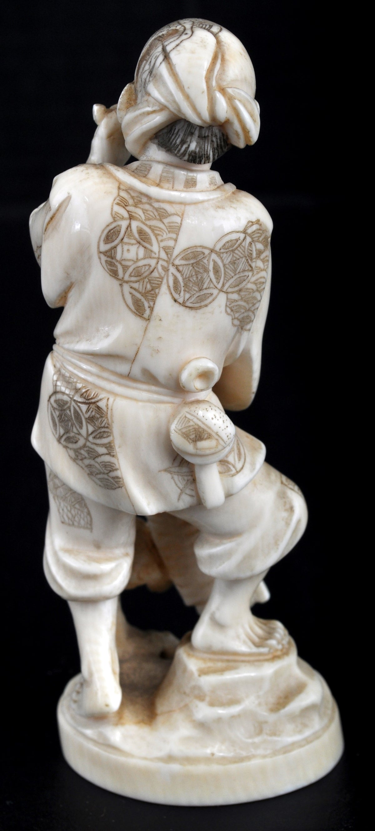 Antique Japanese Meiji Period Carved Ivory Figure, Circa 1880