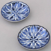 Pair of Antique Japanese Blue and White Imari Plates, Meiji Period, Circa 1880