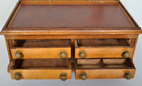 Antique American Clark's O.N.T. Oak Spool Cabinet/Mercantile Desk, 1892