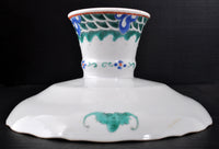 Antique Chinese Qing Dynasty Famille Rose Compote with Bat Design, Circa 1850