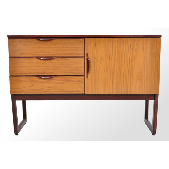 Mid-Century Modern Danish Style Two-Tone Teak Credenza, Europa Furniture, 1960s