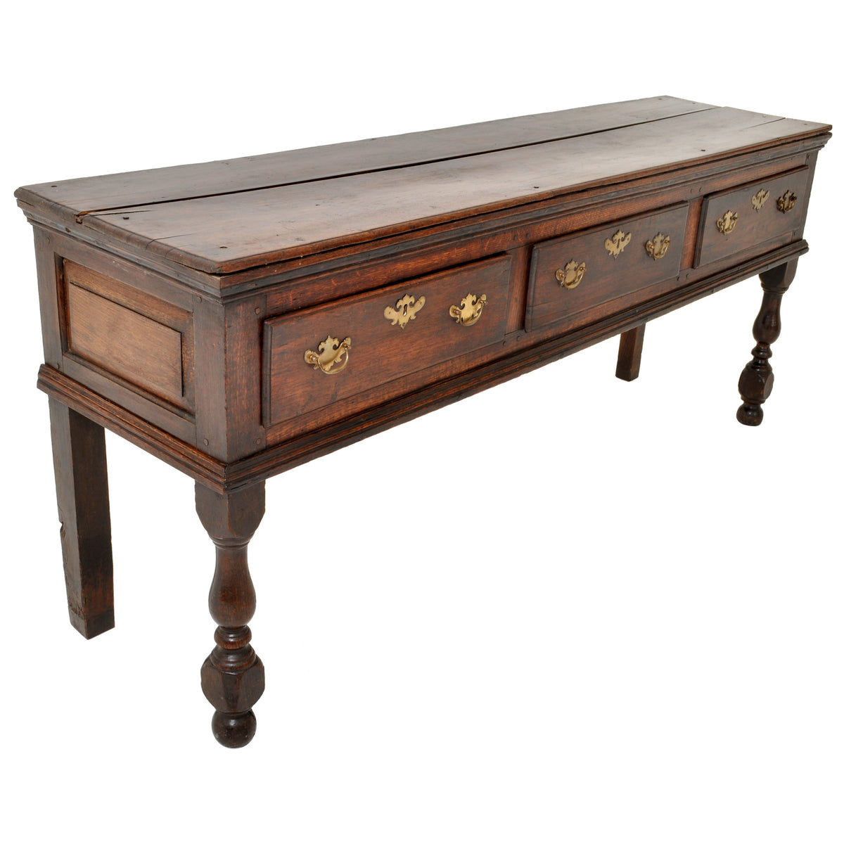 English Oak George II Dresser Base English Oak George II Dresser Base