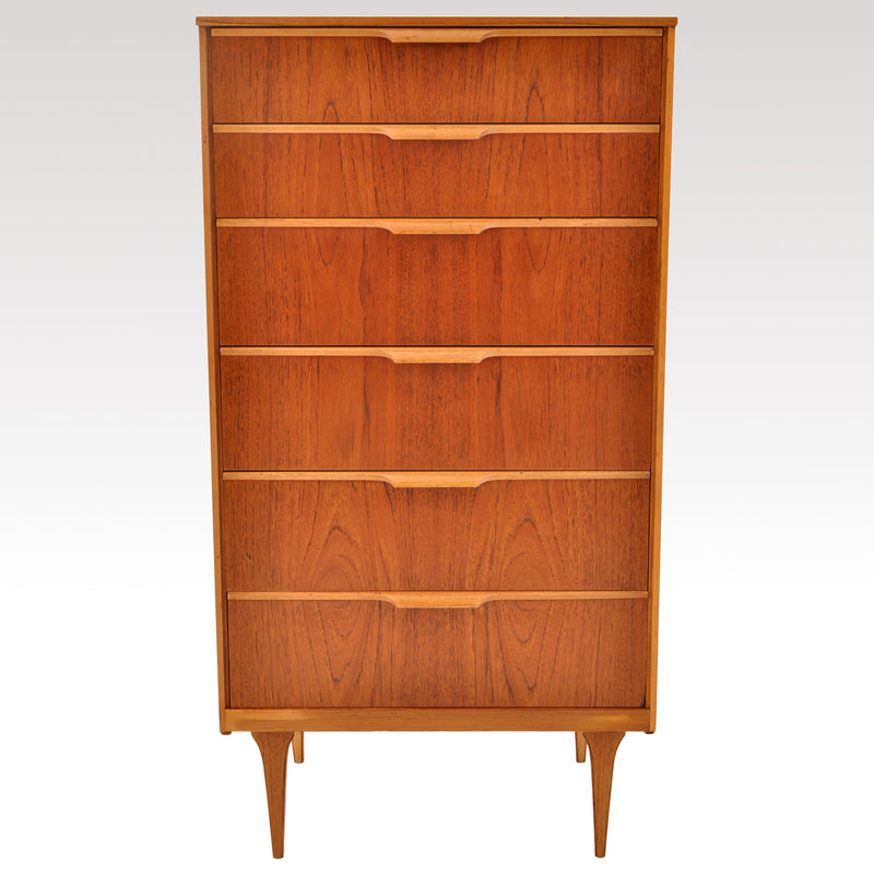 Mid-Century Modern Danish Style Teak Chest of Drawers / Dresser by Austinsuite, 1960s