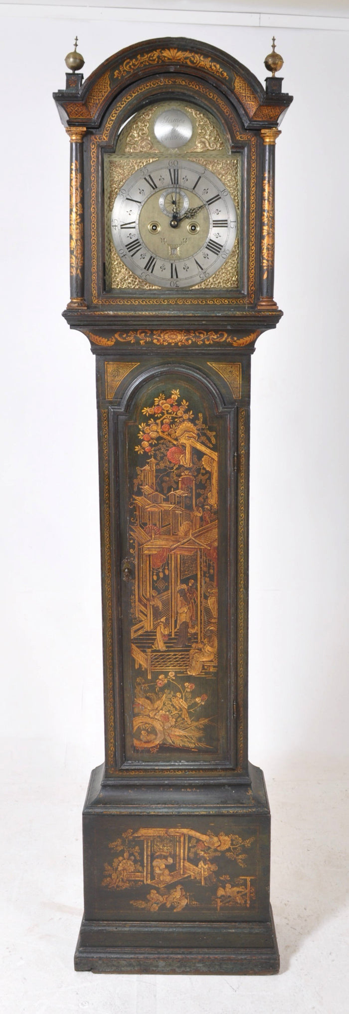 Antique Queen Anne 8-Day Longcase Grandfather Clock by James Jordain, Chatham, Circa 1710