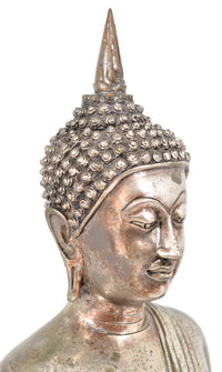 Large Antique 19th Century Tibetan Silver Gilt Bronze Buddha Statue / Sculpture, circa 1850