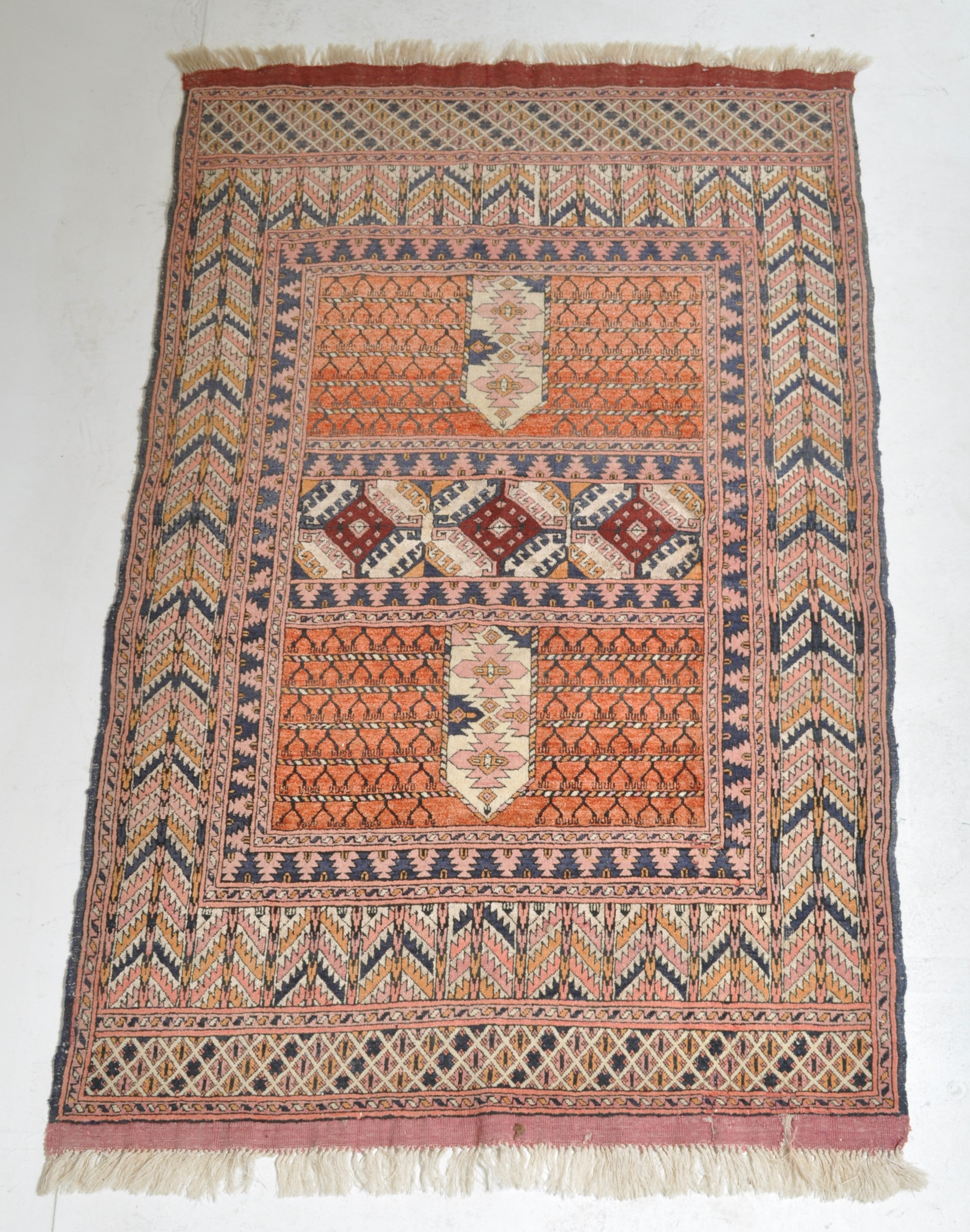 Antique Turkoman Tekke Hatchli Silk and Wool Rug, Circa 1920 ...
