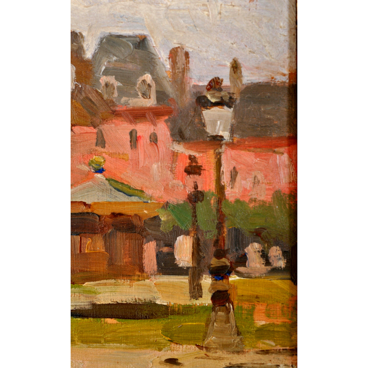Antique French Impressionist Oil Painting "Place des Vosges", Paris, Paul de Frick 1908