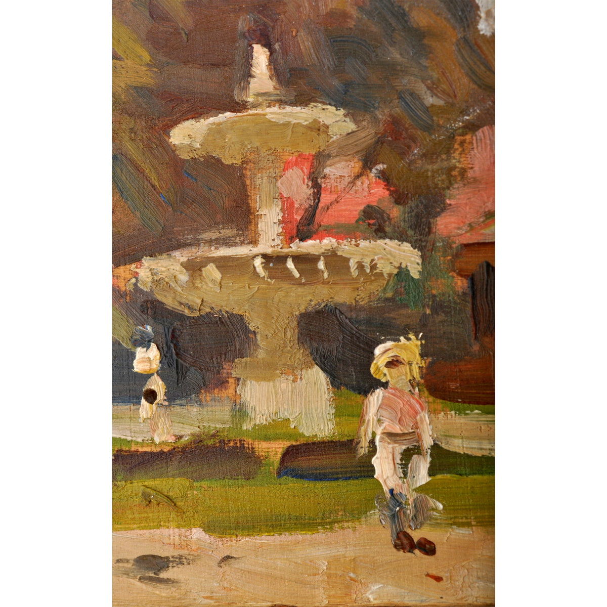 Antique French Impressionist Oil Painting "Place des Vosges", Paris, Paul de Frick 1908