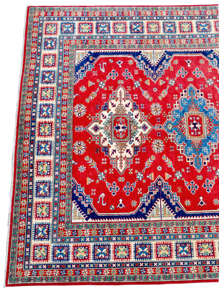 Caucasian Kazak Vegetable Dyed Tribal Carpet