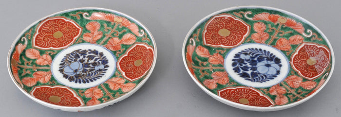 Pair of Antique Japanese Imari Plates, Meiji Period, Circa 1880