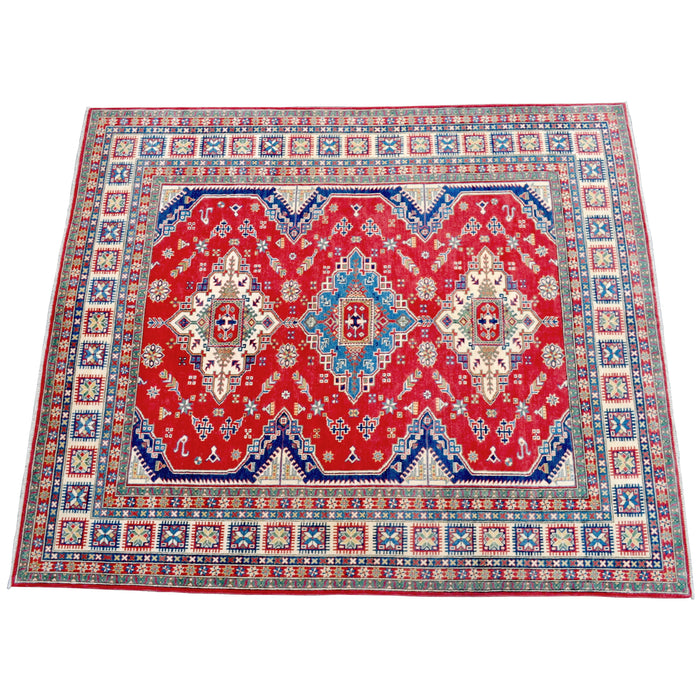 Caucasian Kazak Vegetable Dyed Tribal Carpet