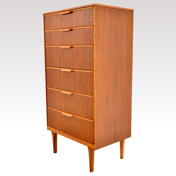 Mid-Century Modern Danish Style Teak Chest of Drawers / Dresser by Austinsuite, 1960s