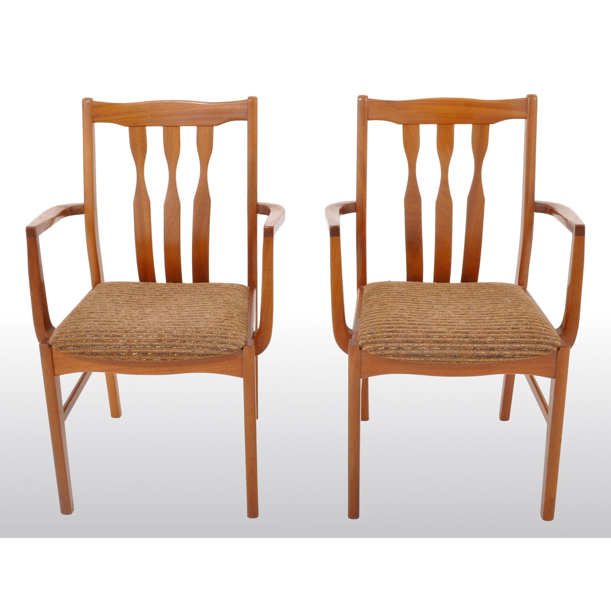 Pair of Mid-Century Modern Captain's/Arm Chairs in Teak, 1960s