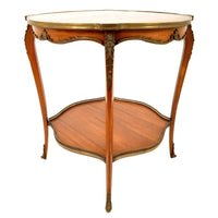 Antique 19th Century French Louis XV Marquetry & Ormolu Side / Center Table, circa 1880